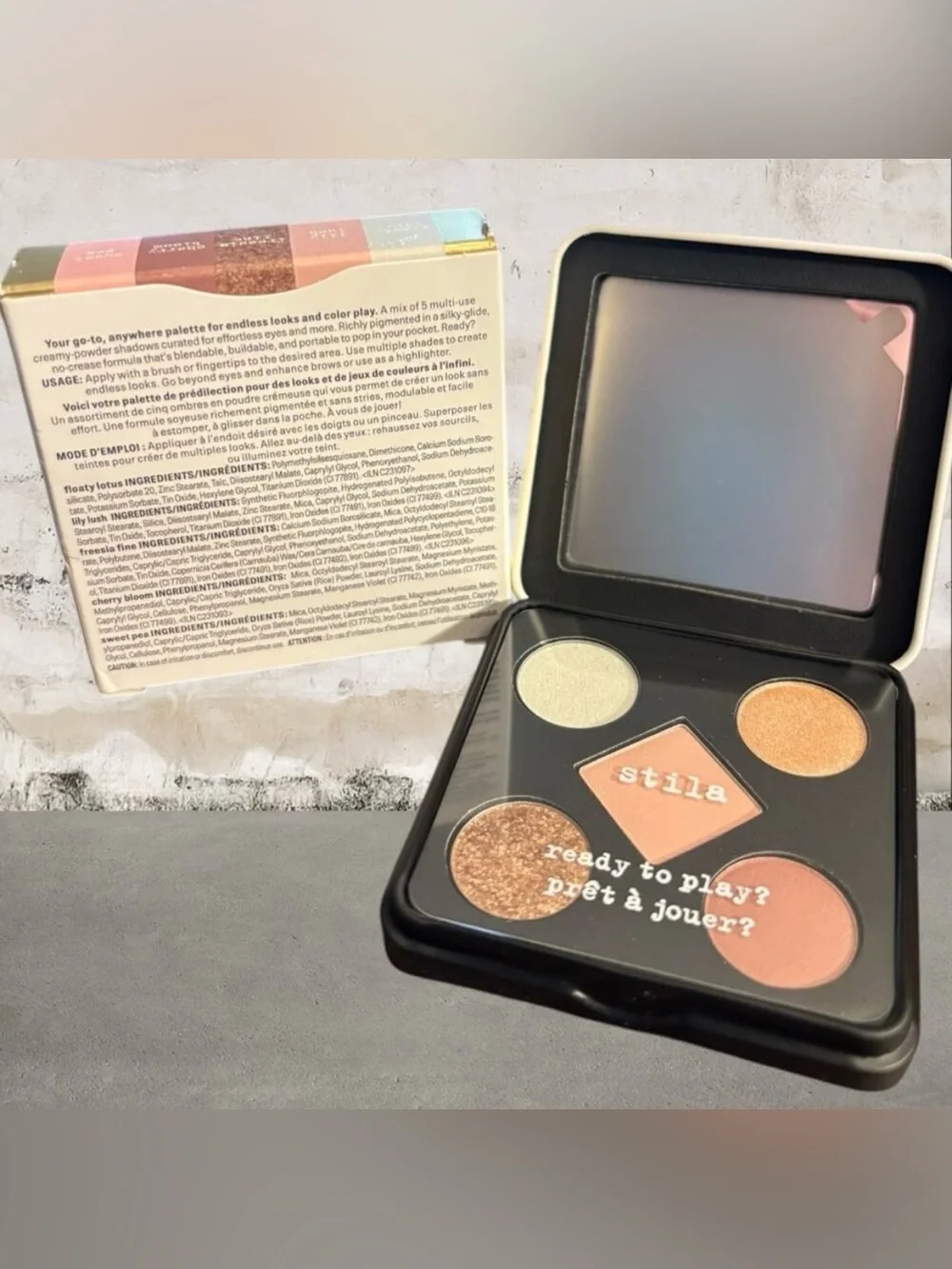 Stila Pocket Play Pretty Petal 5-shade Eyeshadow Palette NEW
